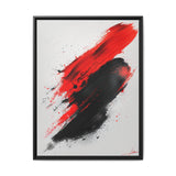 Abstract Energy: Vivid Red & Black Chaos - High-Definition Art Print