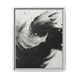 Monochrome Elegance: Abstract Swirls Art Print on Museum Paper