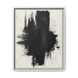 Abstract Elegance: Dynamic Black & White Brushstroke Art Print