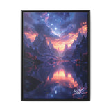 Galactic Splendor: Neon Nature & Cosmic Vistas - 4K Ultra Print