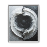 Monochrome Yin-Yang Swirl - Abstract High-Contrast Fine Art Print