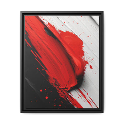 Abstract Energy - Red & Black Chaos Ink Art Print, 8K Detail