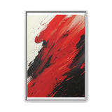 Abstract Energy: Vivid Red & Black Chaos on White – 8K Fine Art Print