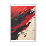 Vivid Red & Black Abstract Chaos - High-Detail 8K Art Print