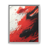 Vivid Red & Black Chaos - Modern Abstract Art Print, 8K Quality