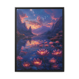 Galactic Bloom: Neon Cosmic Nature - Premium Museum Print 4K