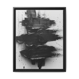 Abstract Energy - Bold Black & White Brush Stroke Art Print