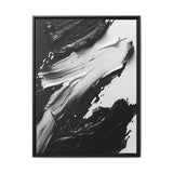 Abstract Swirls in Monochrome - High-Contrast Brushstroke Art Print
