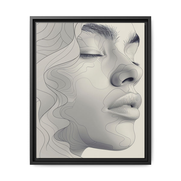 Minimalist One-Line Ink Portrait - Japandi-Inspired Fine Art Print