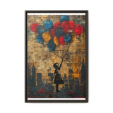 Whimsical Urban Dreamscape - Banksy-Inspired Art Print