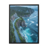 Coastal Serenity: Bird's-Eye View of BC Highway - Premium Art Print