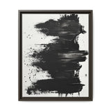 Dynamic Abstract Art - Bold Black & White Brush Strokes Print