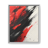 Chaos & Harmony: Vivid Red and Black Abstract Art Print
