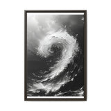 Abstract Swirls: High-Contrast Black & White Art Print
