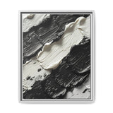 Spiral Elegance: Black & White Brushstroke Art Print