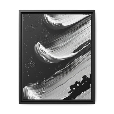 Monochromatic Elegance - Abstract Swirls Art Print on Museum Grade Paper