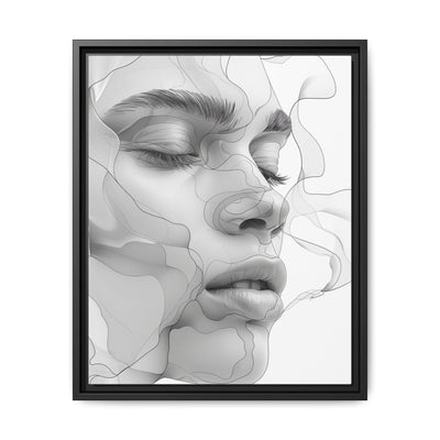 Japandi Minimalist One-Line Art Portrait - Elegant Ink Canvas