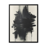 Abstract Brushstroke Dynamics - Black & White Minimalist Art Print