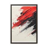 Chaotic Red and Black Abstract Art Print - Modern 8K Expression