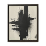 Abstract Energy: Bold Black & White Brush Stroke Fine Art Print
