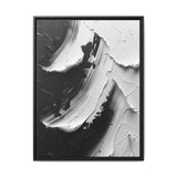 Abstract Swirls: High-Contrast Black & White Brushstroke Art Print