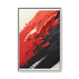Vivid Red & Black Abstract Chaos - High-Detail Art Print, 8K