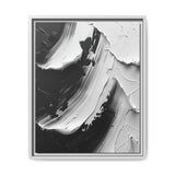 Abstract Swirls: High-Contrast Black & White Brushstroke Art Print