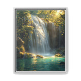 Mystical Forest Waterfall - High-Definition Nature Canvas Print