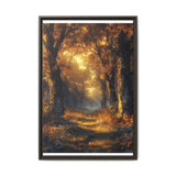 Enchanted Twilight Forest: Bioluminescent Autumn Canvas Print