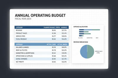 Budget Template Claude Skill — Annual Operating Budget
