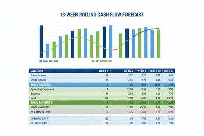 Cash Flow Forecast Claude Skill — 13-Week Rolling Template