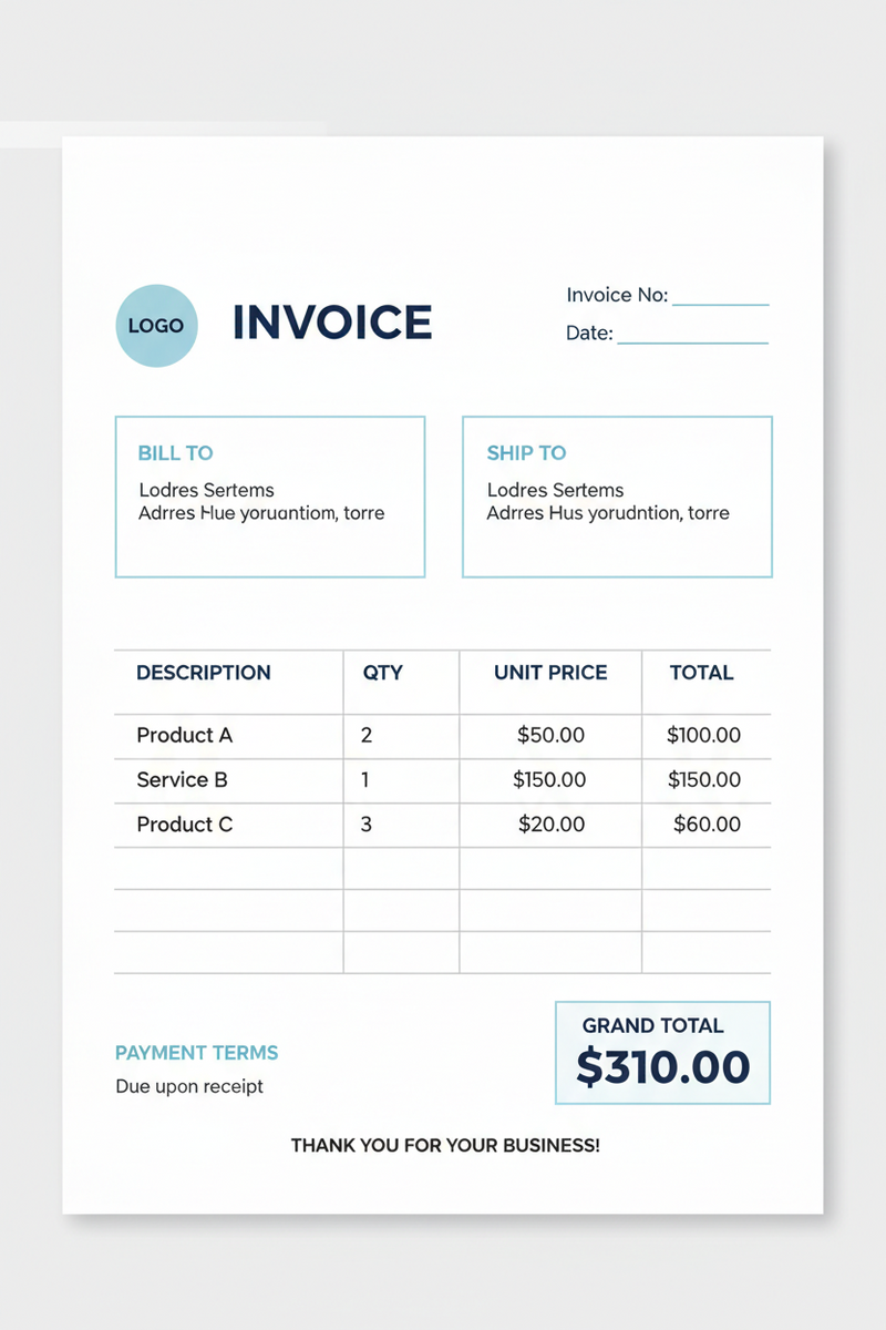 Claude Code Invoice Example Claude Skill: Invoice Template