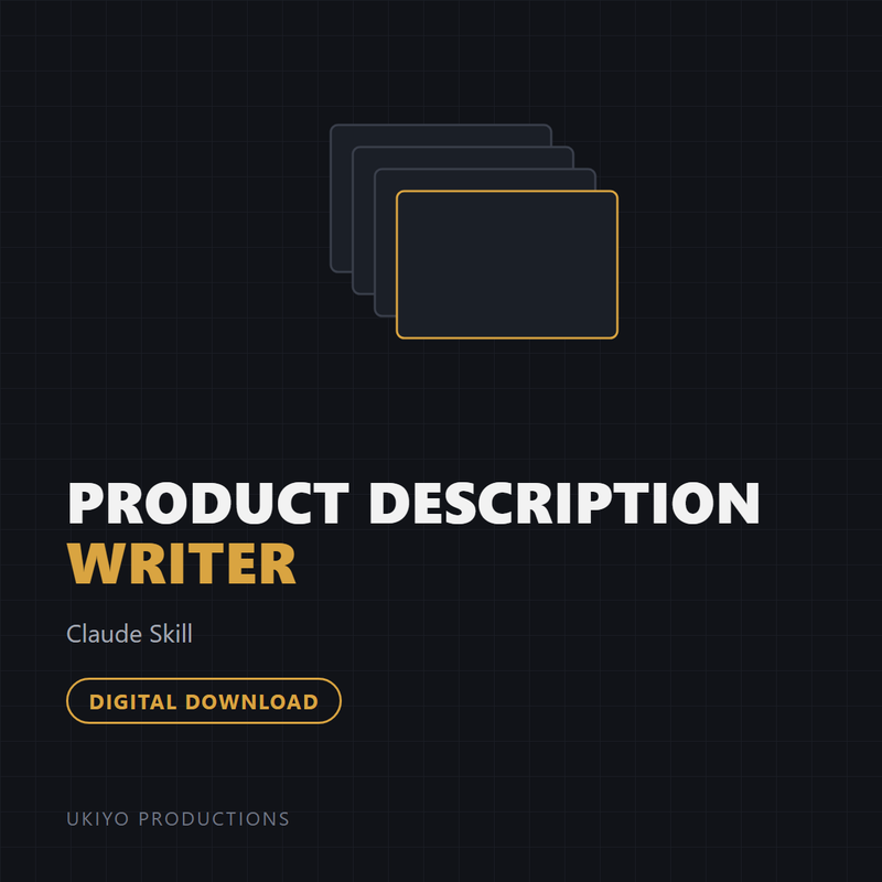 Product Description Writer digital product cover by Ukiyo Productions
