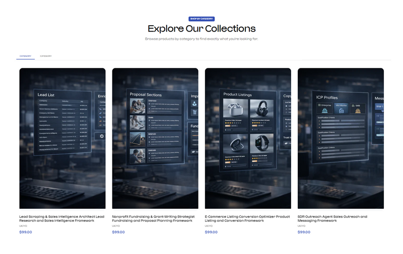 COLLECTION CATEGORY TABS