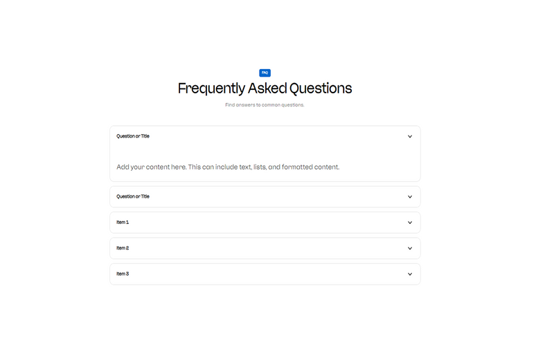 CONTENT ACCORDION TABS