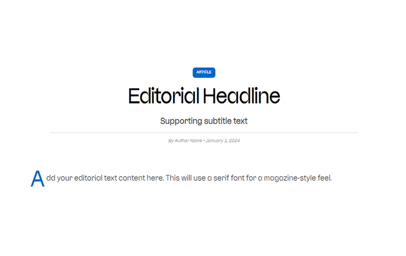 CONTENT EDITORIAL LAYOUT