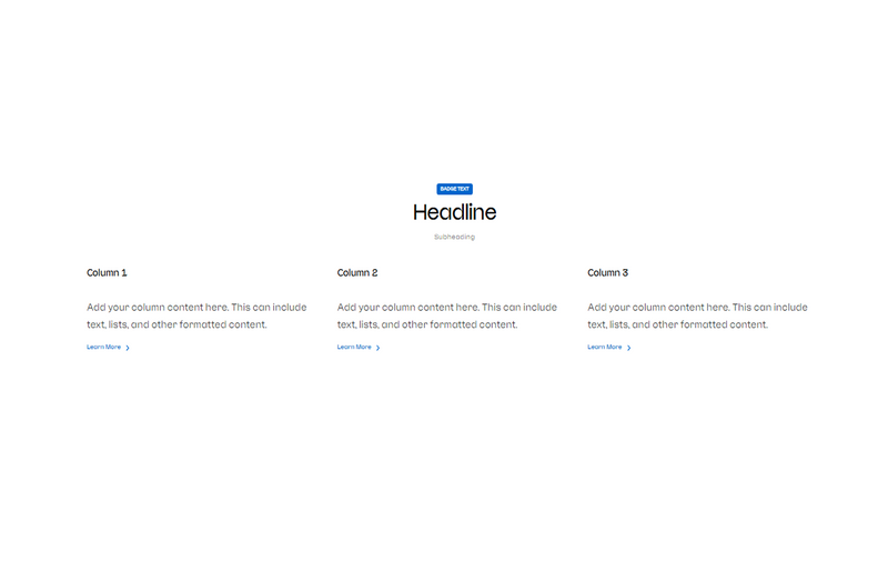 CONTENT TEXT COLUMNS