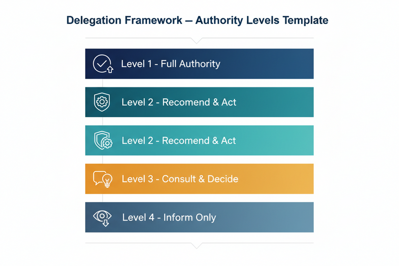Delegation Framework Claude Skill — Authority Levels Template
