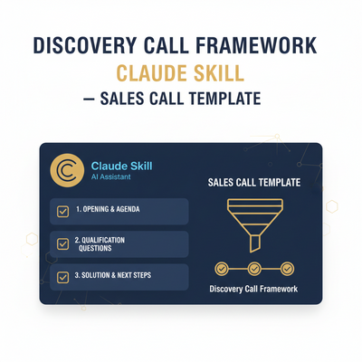 Discovery Call Framework Claude Skill — Sales Call Template