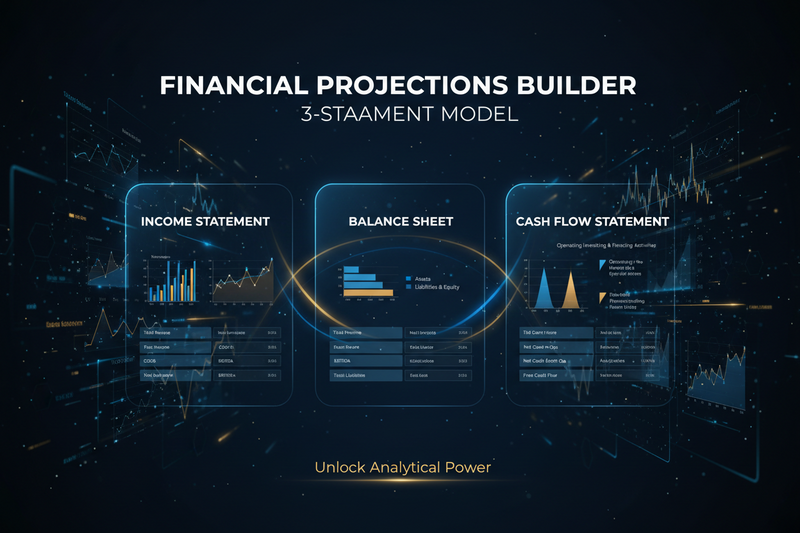 Financial Projections Builder Claude Skill — 3-Statement Model