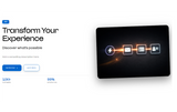 Interactive hero section with engaging elements