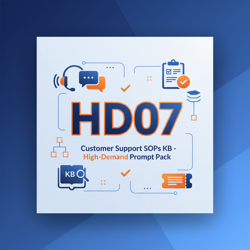High-Demand Prompt Pack HD07: Customer Support Sops Kb
