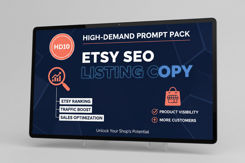 High-Demand Prompt Pack HD10: Etsy SEO Listing Copy