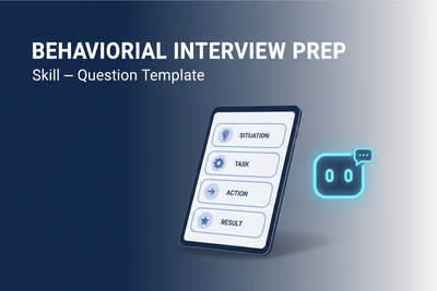 Interview Prep Claude Skill — Behavioral Question Template
