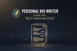 Personal Bio Writer Claude Skill — Multi-Length Bio Stack