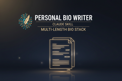 Personal Bio Writer Claude Skill — Multi-Length Bio Stack
