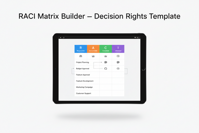 RACI Matrix Builder Claude Skill — Decision Rights Template