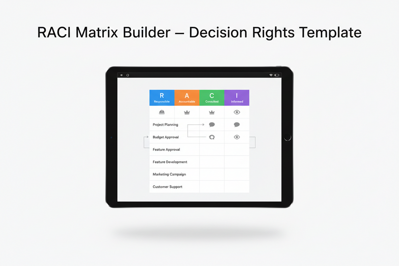 RACI Matrix Builder Claude Skill — Decision Rights Template
