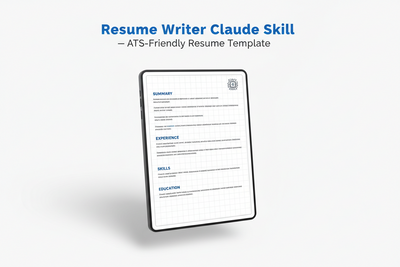 Resume Writer Claude Skill — ATS-Friendly Resume Template