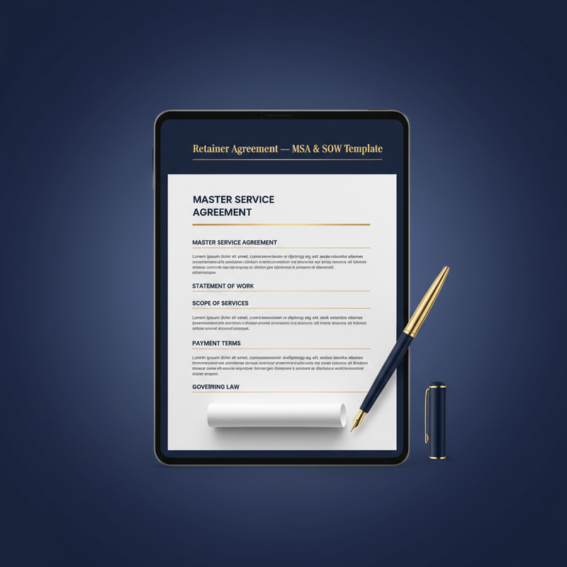Retainer Agreement Claude Skill — MSA & SOW Template